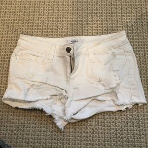 White Kique B Booty shorts